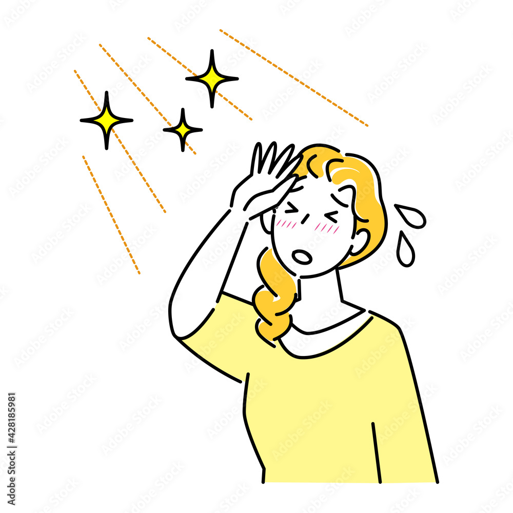 夏の太陽で日焼けして肌がヒリヒリしている女性 暑苦しくて汗をかいている イラスト シンプル ベクター
A woman whose skin is tingling due to sunburn in the summer sun. It's hot and sweaty. Simple illustration. vector. 夏の太陽で日焼けして肌がヒリヒリしている女性 暑苦しくて汗をかいている イラスト シンプル ベクター
A woman whose skin is tingling due to sunburn in the summer sun. It's hot and sweaty. Simple illustration. vector.