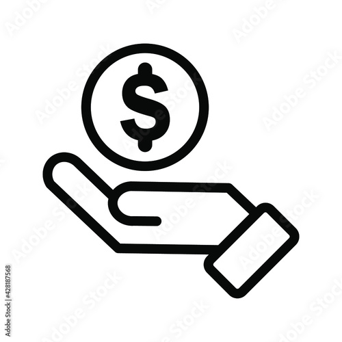 Loan line icon in trendy style. Stroke vector pictogram isolated on a white background. Loan premium outline icons.