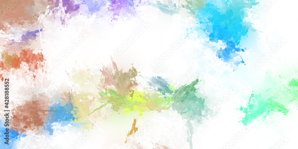 Brushed Painted Abstract Background. Brush stroked painting. Strokes of paint. 2D Illustration.