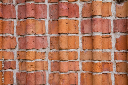Background  Brick wall in close up  