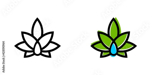 cannabis leaf logo