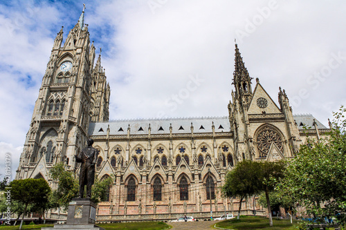 The Basilica del Voto Nacional in Quito, Ecuador. 
