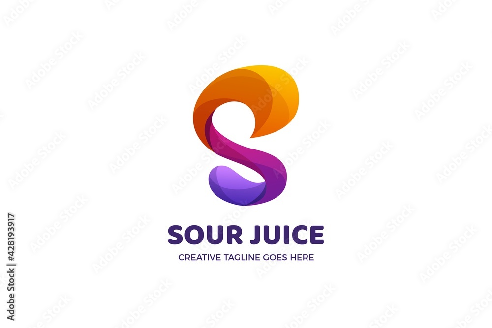 Abstract Letter S Gradient Logo Template