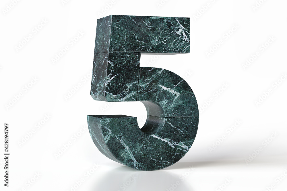 Marble font number 5 exquisitely veined. Ideal graphic resource for interior design and architecture branding. 3D rendering with high quality details. Marble font number 5 exquisitely veined. Ideal graphic resource for interior design and architecture branding. 3D rendering with high quality details.