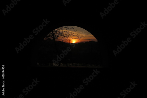 sun goes down and night comes up 