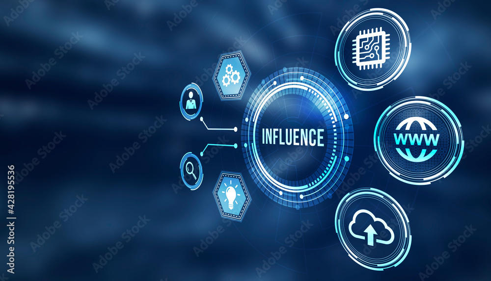 Internet, business, Technology and network concept. Influencer marketing concept Internet, business, Technology and network concept. Influencer marketing concept