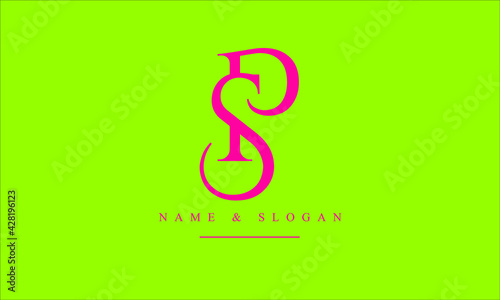 PS, SP, P, S abstract letters logo monogram