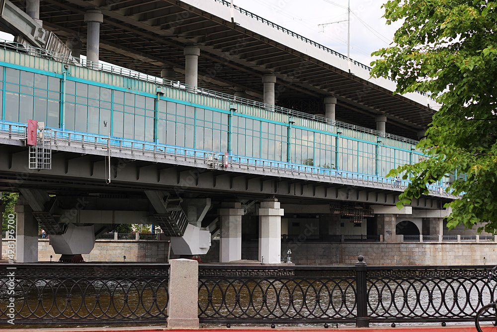 Metro Bridge Vorobyovy Gory Russia Moscow