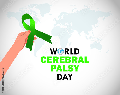 world cerebral palsy day. good for world cerebral palsy day celebration. vector illustration.
