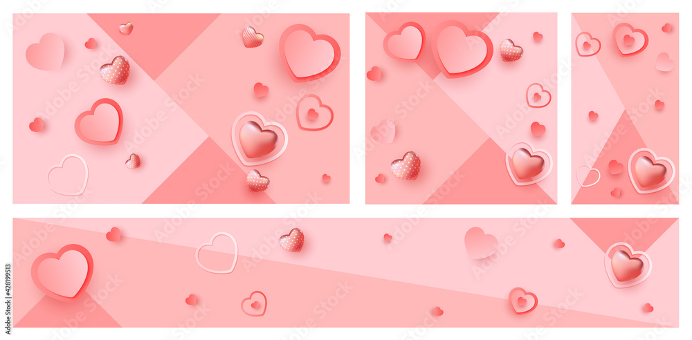 Vector symbols of love for Happy Women's Day, Mother's Day, Valentine's Day, birthday greeting card with space for text. Vector symbols of love for Happy Women's Day, Mother's Day, Valentine's Day, birthday greeting card with space for text.