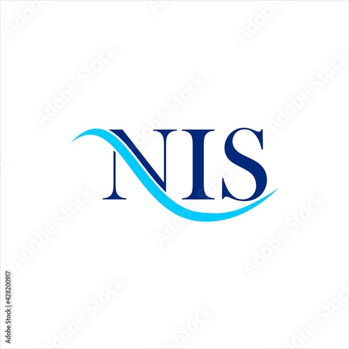 luxury letter NIS logo design vector,initial NI logo