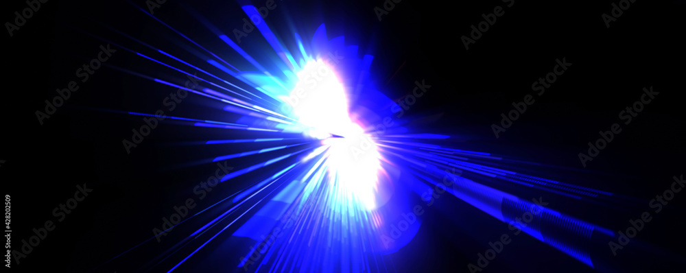 Futuristic lens flare. Light explosion star with glowing particles and lines. Beautiful abstract rays background. Futuristic lens flare. Light explosion star with glowing particles and lines. Beautiful abstract rays background.