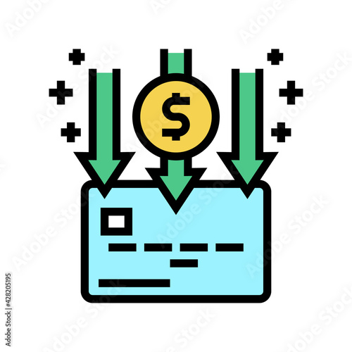 enrollment card color icon vector. enrollment card sign. isolated symbol illustration