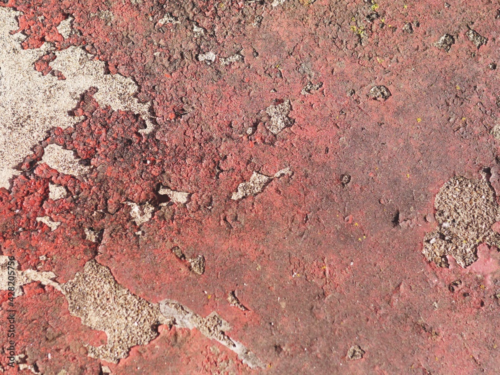 Flaking Paint on Stone. Flaking Paint on Stone.