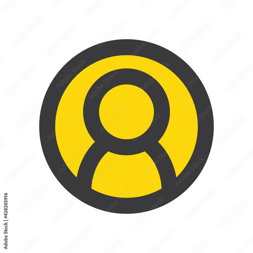 Login icon, vector user symbol. Simple linear pictogram. User interface account log in. Login icon, vector user symbol. Simple linear pictogram. User interface account log in.