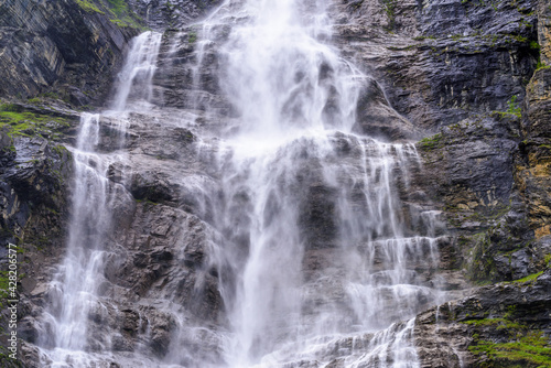Mountain waterfall near Murren  Switzerland