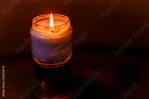 candle in the glass