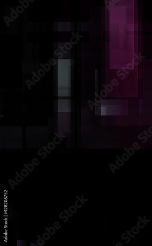 Futuristic abstract geometric wallpaper. Geometrical colorful shapes. Rectangular shapes background. Digital illustration of a tech layout.