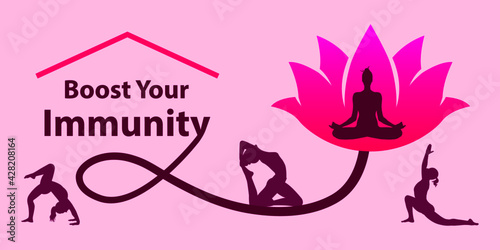 Prevent yourself from CoronaVirus. Boost your immunity and fight with covid-19. Stay home Stay safe from 2015-nCov. Everyday yoga is very helpful for prevention with this epedemic.