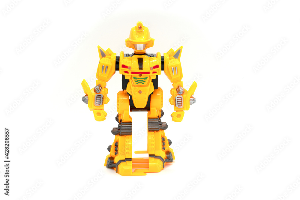Toy robot isolated on white background Toy robot isolated on white background