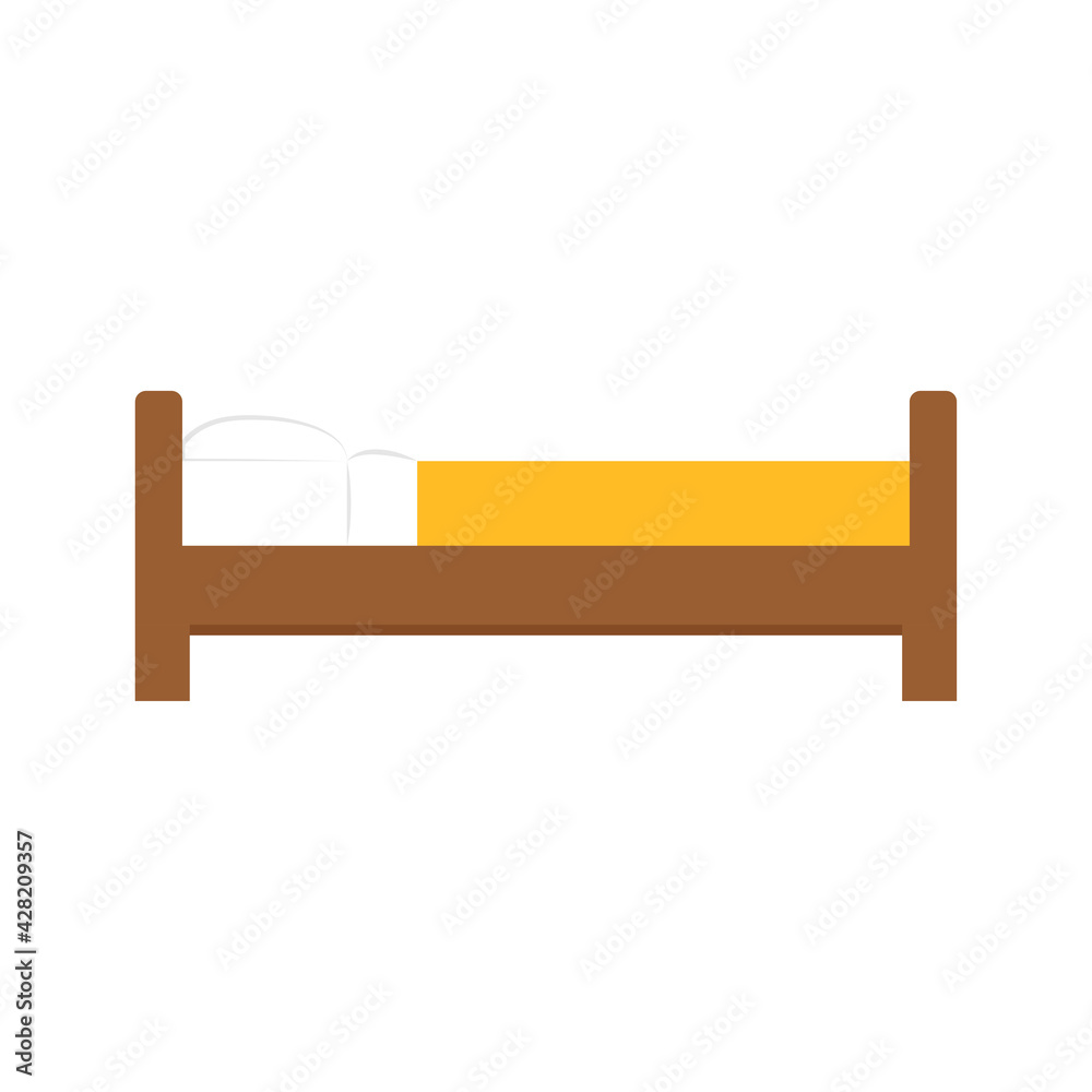 Bed cartoon vector. Bed on white background. Bed cartoon vector. Bed on white background.
