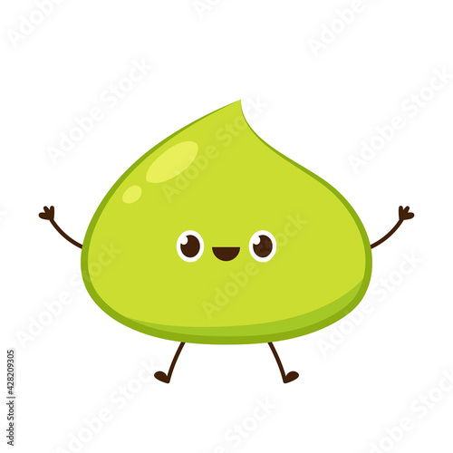 Wasabi character design. wasabi vector .on white background. wallpaper.