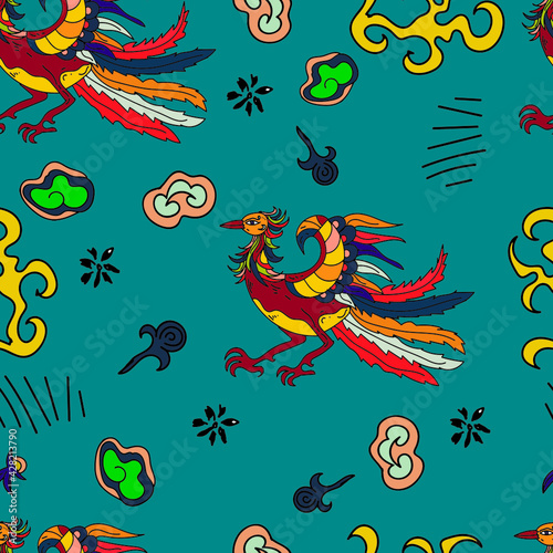 Seamless Pattern Indian Motives Packaging Fabric Design Indian Ornament