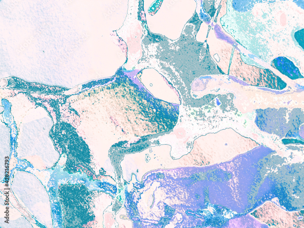 Rough Pigment. Modern Blue Stain. Messy Spot.