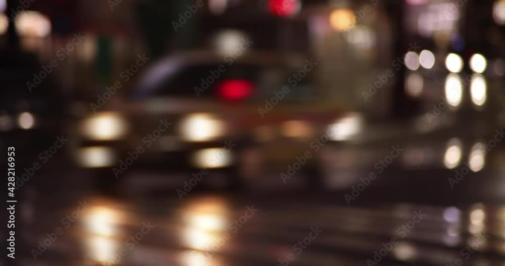 A high speed shooting of puddle at the street rainy day at night A high speed shooting of puddle at the street rainy day at night