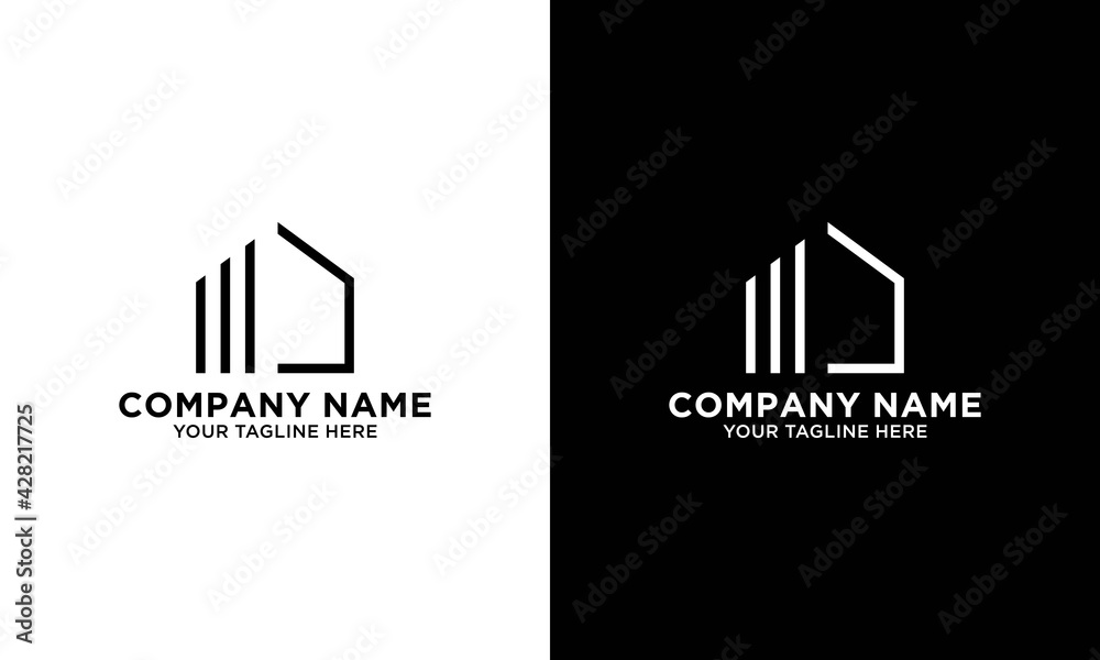 simple modern home house real estate logo design vector illustration simple modern home house real estate logo design vector illustration