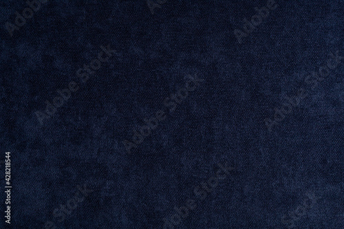 smooth surface of curtain fabric canvas dark blue, background, texture