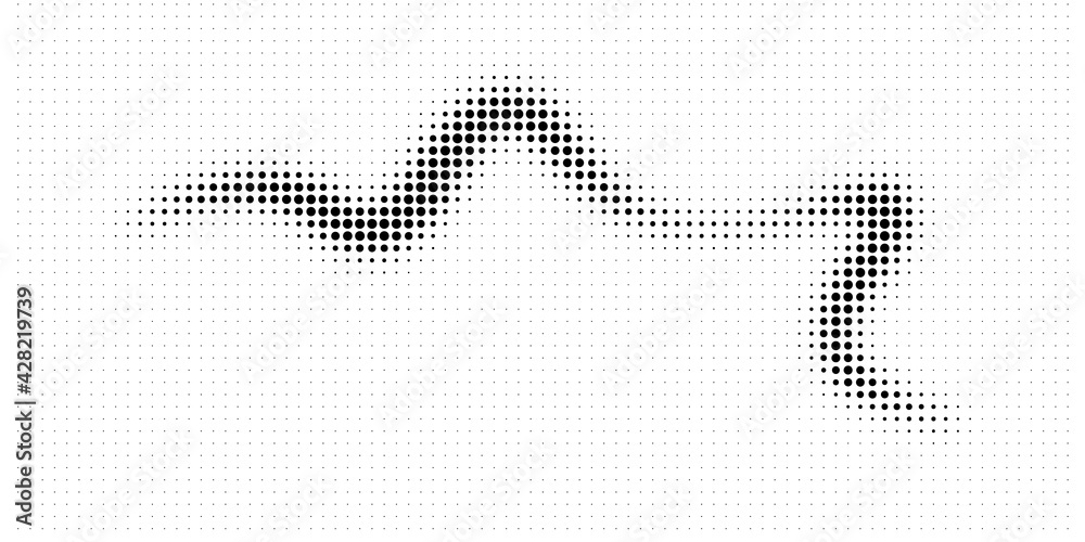 Fototapeta premium Halftone texture with dots. Vector. Modern background.