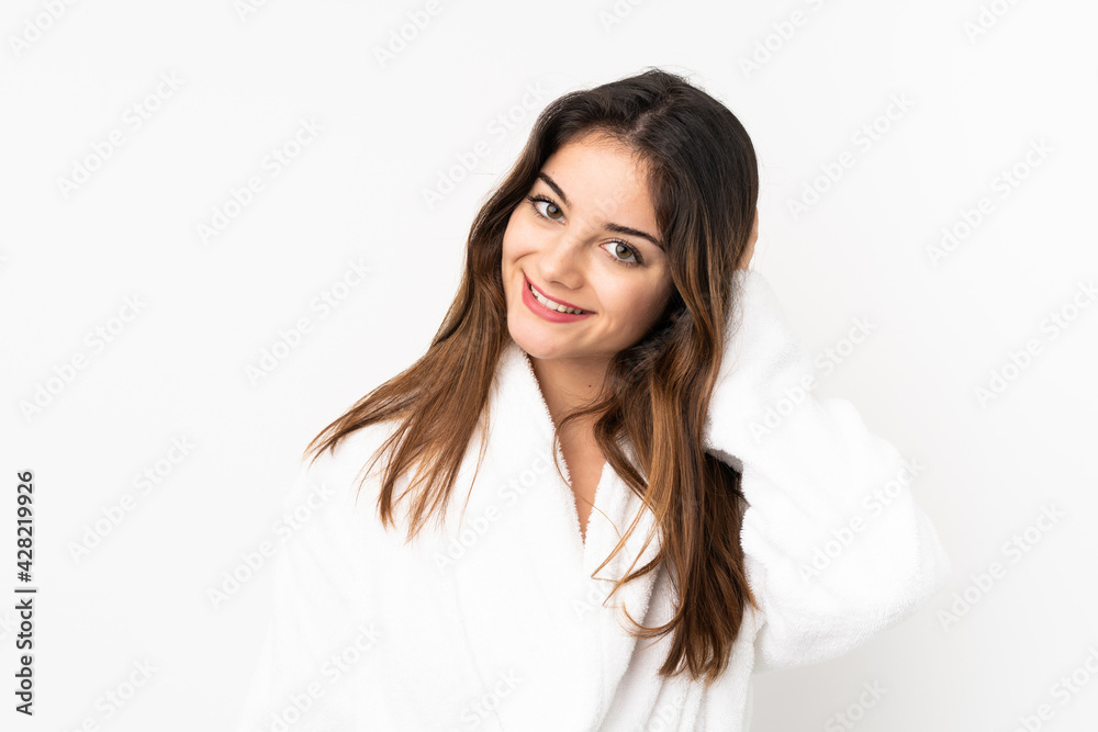 Young caucasian woman isolated on white background . Portrait Young caucasian woman isolated on white background . Portrait