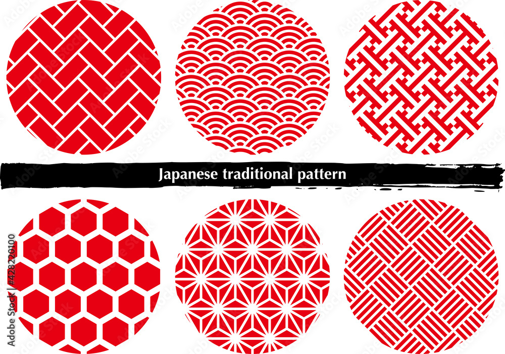 Naklejka 日本の伝統的な和柄素材