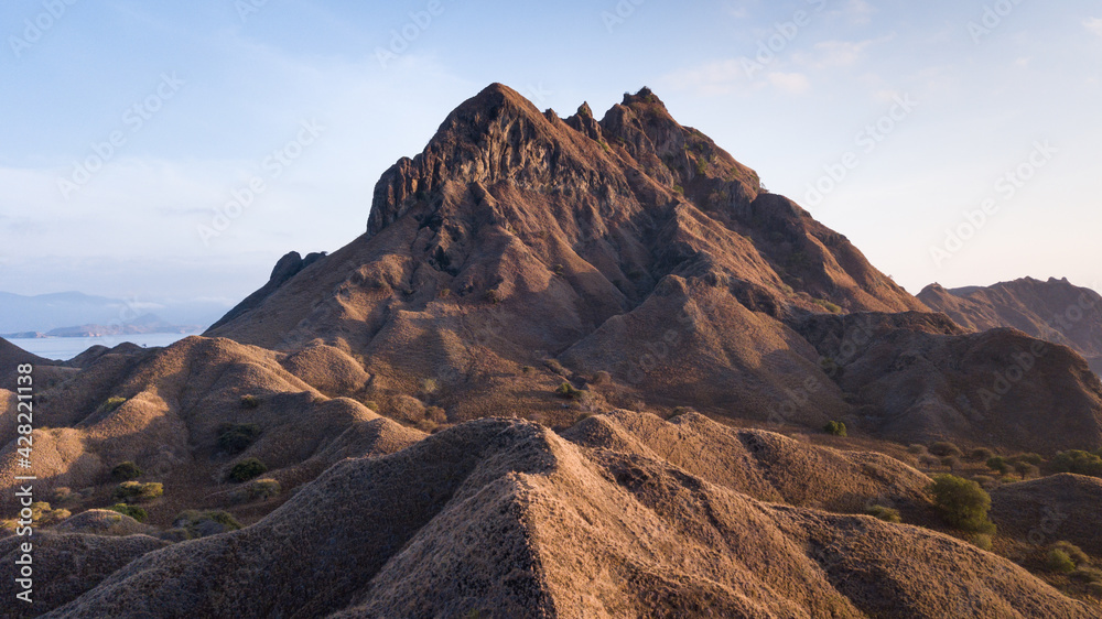 Obraz premium Aerial view from Padar Padar Island. Flores, Indonesia