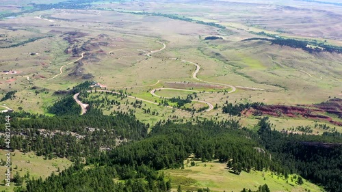 aerial drone over  Wyoming in Bighorn Mountains  photo