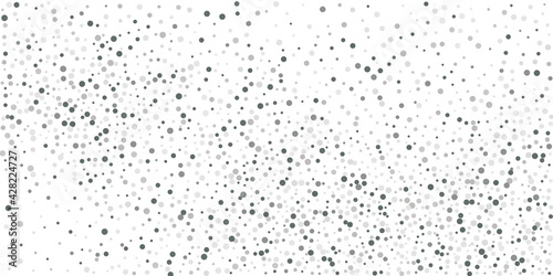 Silver shine of confetti on a white background.   Illustration of a drop of shiny particles. Decorative element. Element of design. Vector illustration  EPS 10.