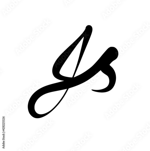 JS initial handwritten logo for identity