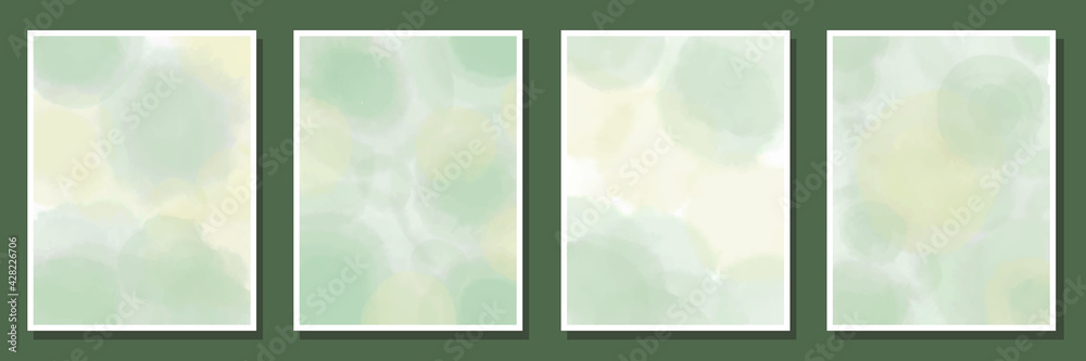 Fototapeta collection of watercolor abstract background for invitationcard ,poster earth tone color.