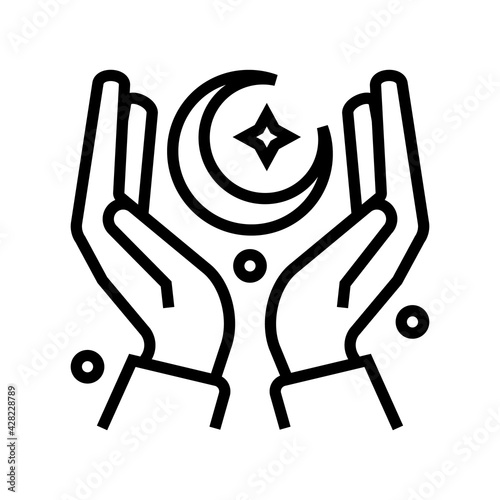 reading dreams line icon vector. reading dreams sign. isolated contour symbol black illustration