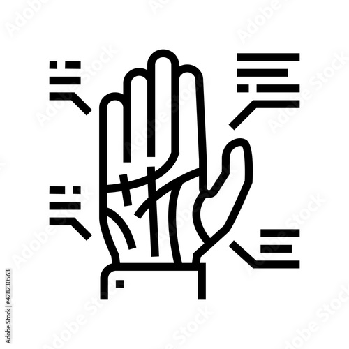palmistry astrological line icon vector. palmistry astrological sign. isolated contour symbol black illustration