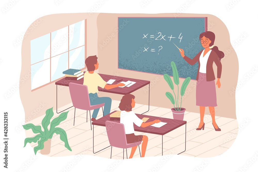 Child Education Flat Concept Child Education Flat Concept
