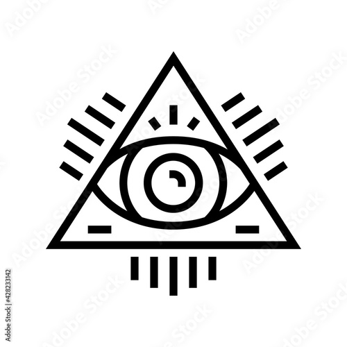 medal astrological line icon vector. medal astrological sign. isolated contour symbol black illustration