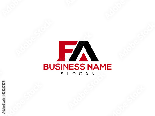 FA Letter Logo, fa logo icon vector for business