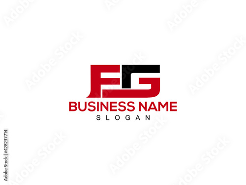 FG Letter Logo, fg logo icon vector for business photo