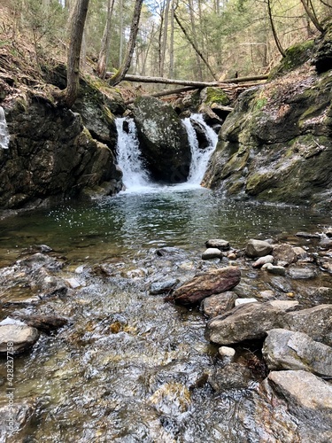 waterfall in the mountains