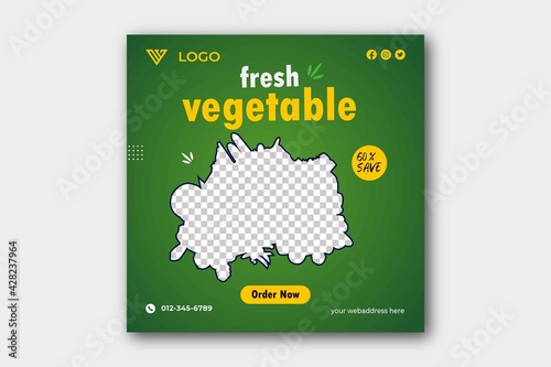 vegetables social media post design