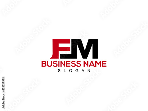 FM Letter Logo, fm logo icon vector for business