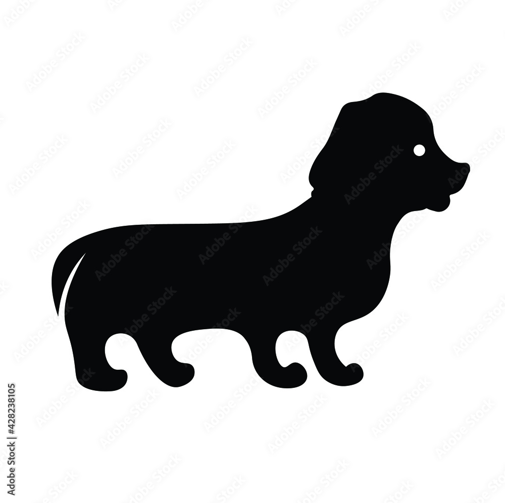 Dog Icon - Editable Vector Illustration