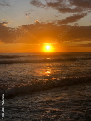 sunset over the sea